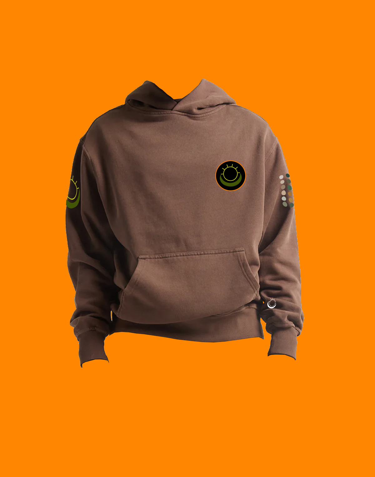 Front view of Alligator Mountain Heavyweight Hoodie streetwear by MoonSun Gear™