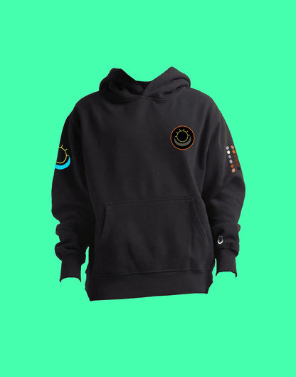 Front view of Flamingo Mountain Heavyweight Hoodie streetwear by MoonSun Gear™